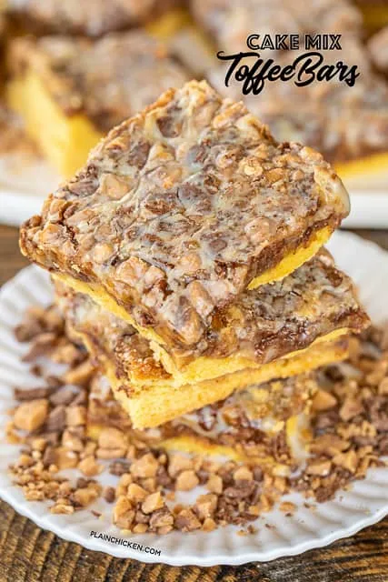 Cake Mix Toffee Bars
