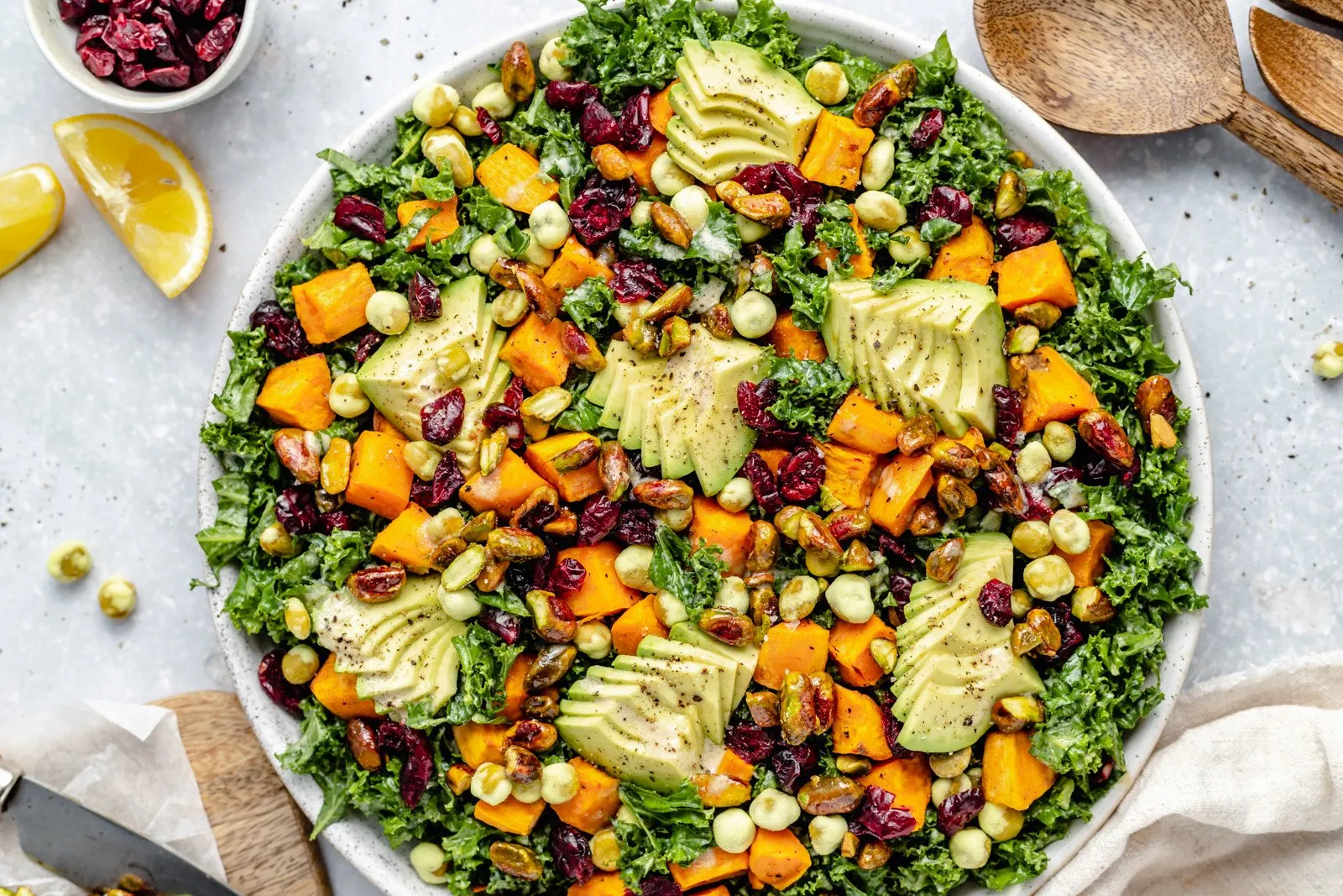 California Roasted Sweet Potato Kale Salad