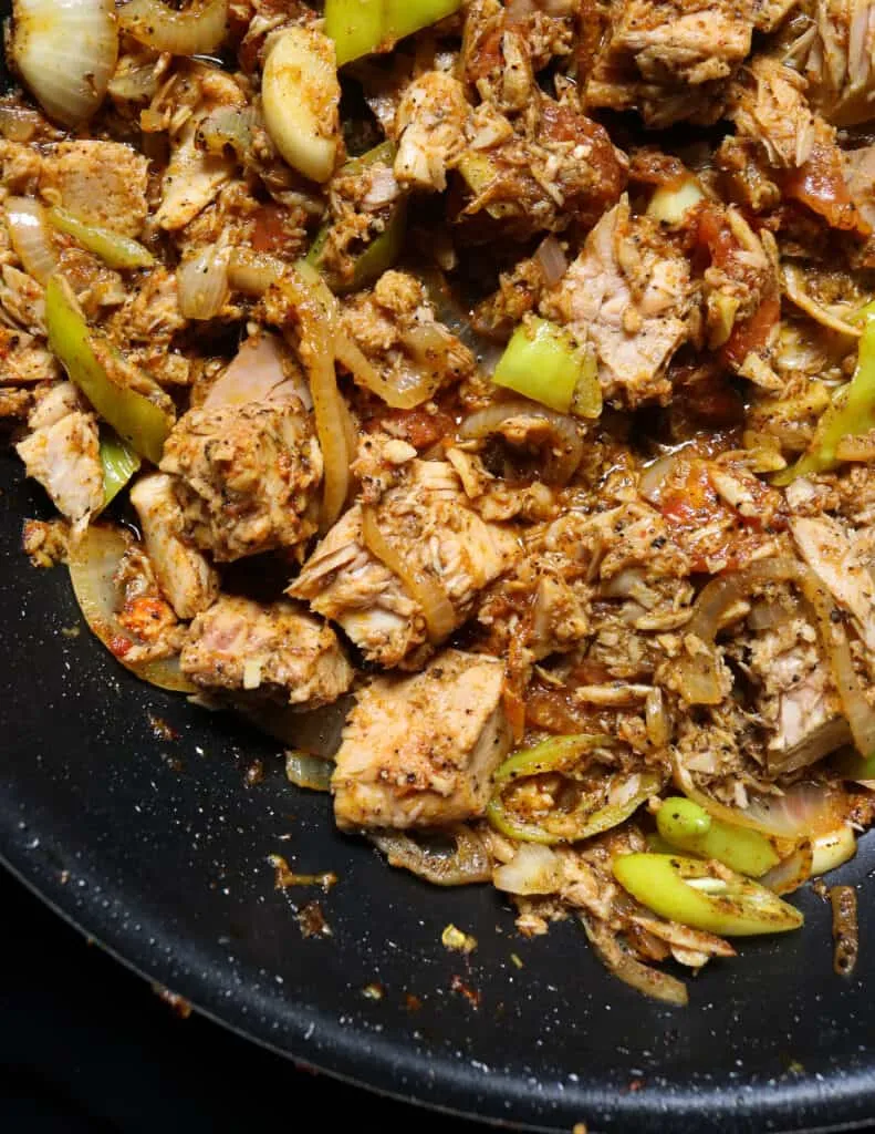 Canned tuna fish stir-fry.