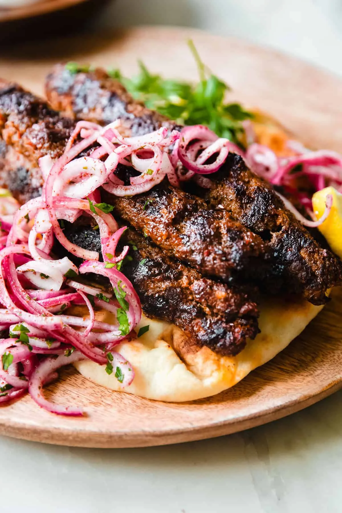 Adana Kebab with Sumac Onions