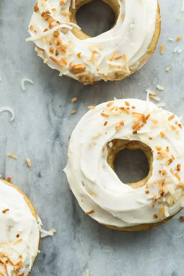 Carrot Cake Baked Donuts with Cream Cheese Frosting