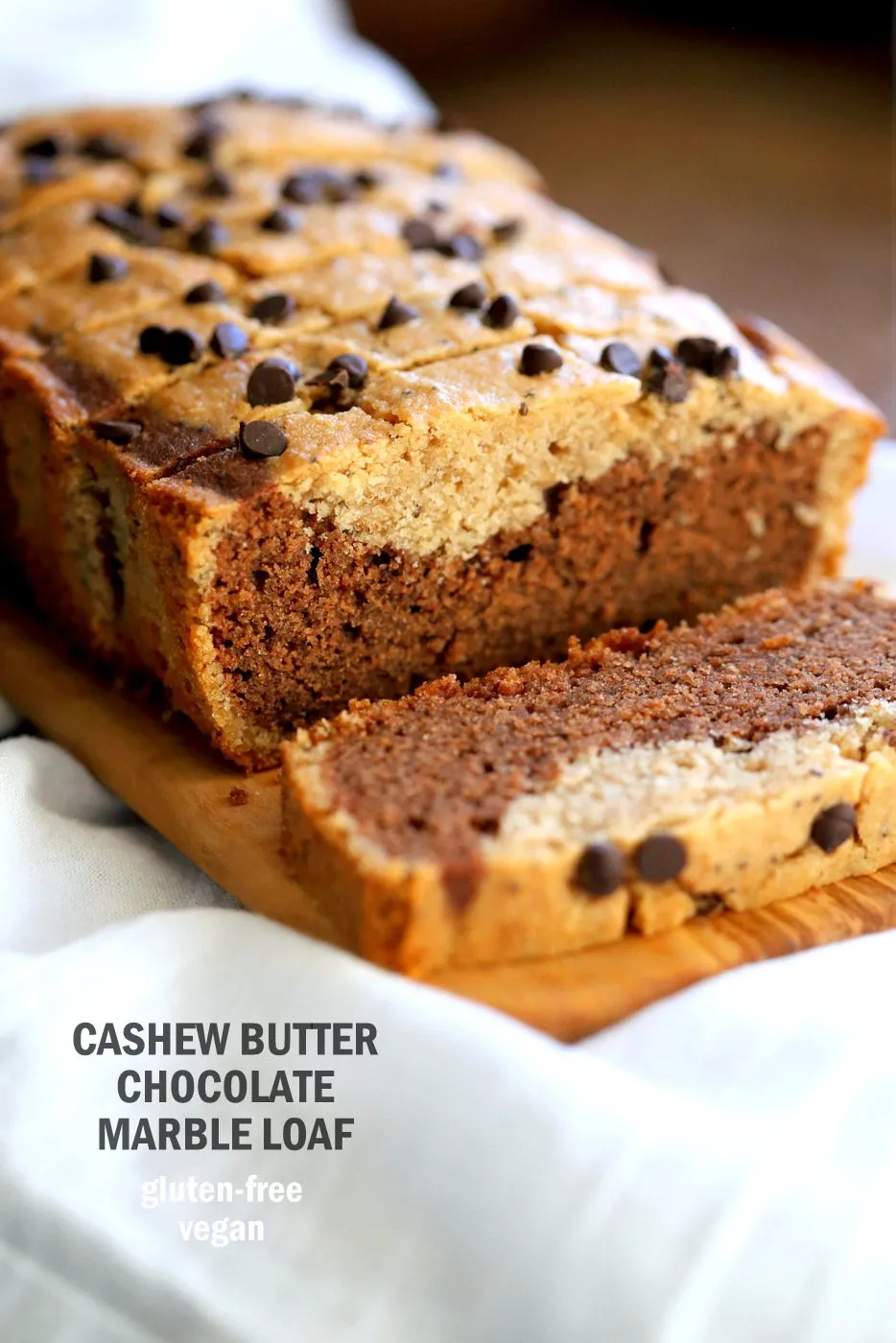 Cashew Butter or Peanut Butter Chocolate Marble Cake. Vegan Gluten free Cake