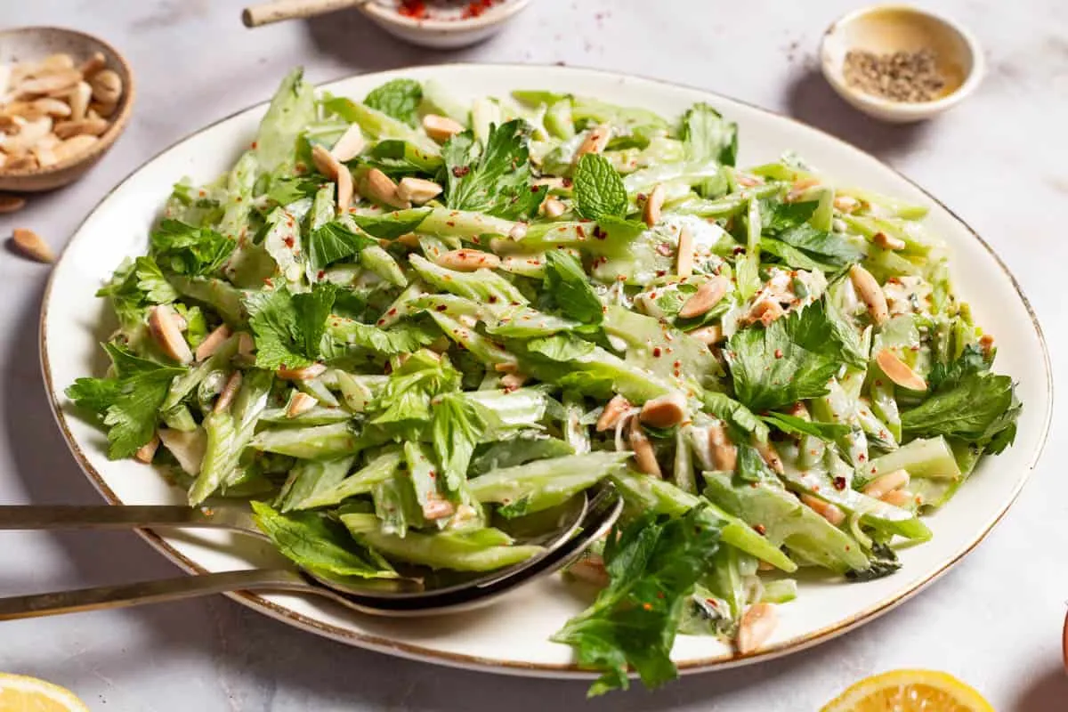 Celery Salad with Greek Yogurt Dressing