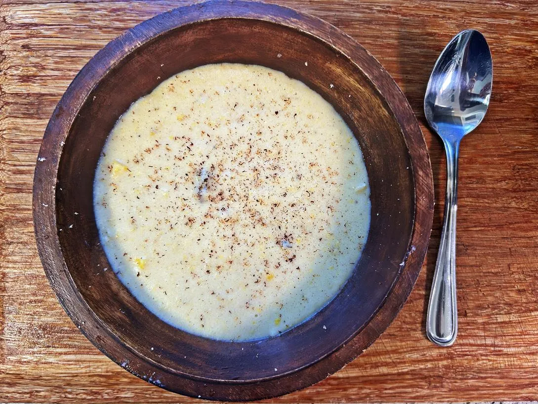 Charred Sweet Corn Porridge