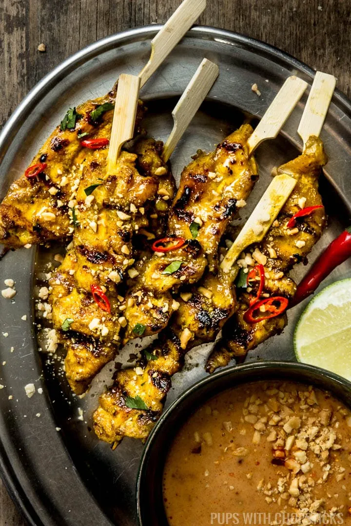 Chicken Satay with Peanut Sauce