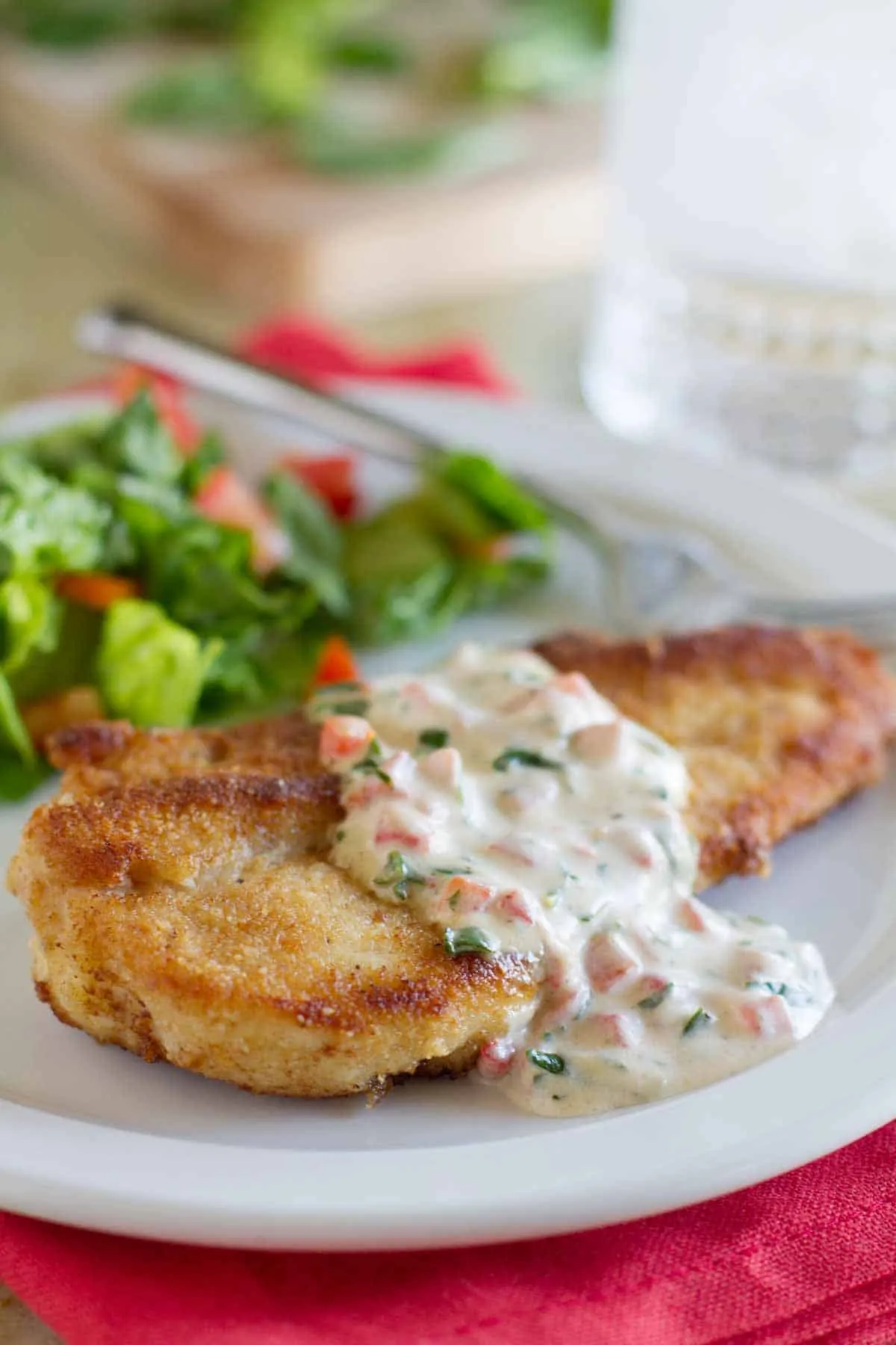 Chicken with Basil Cream Sauce