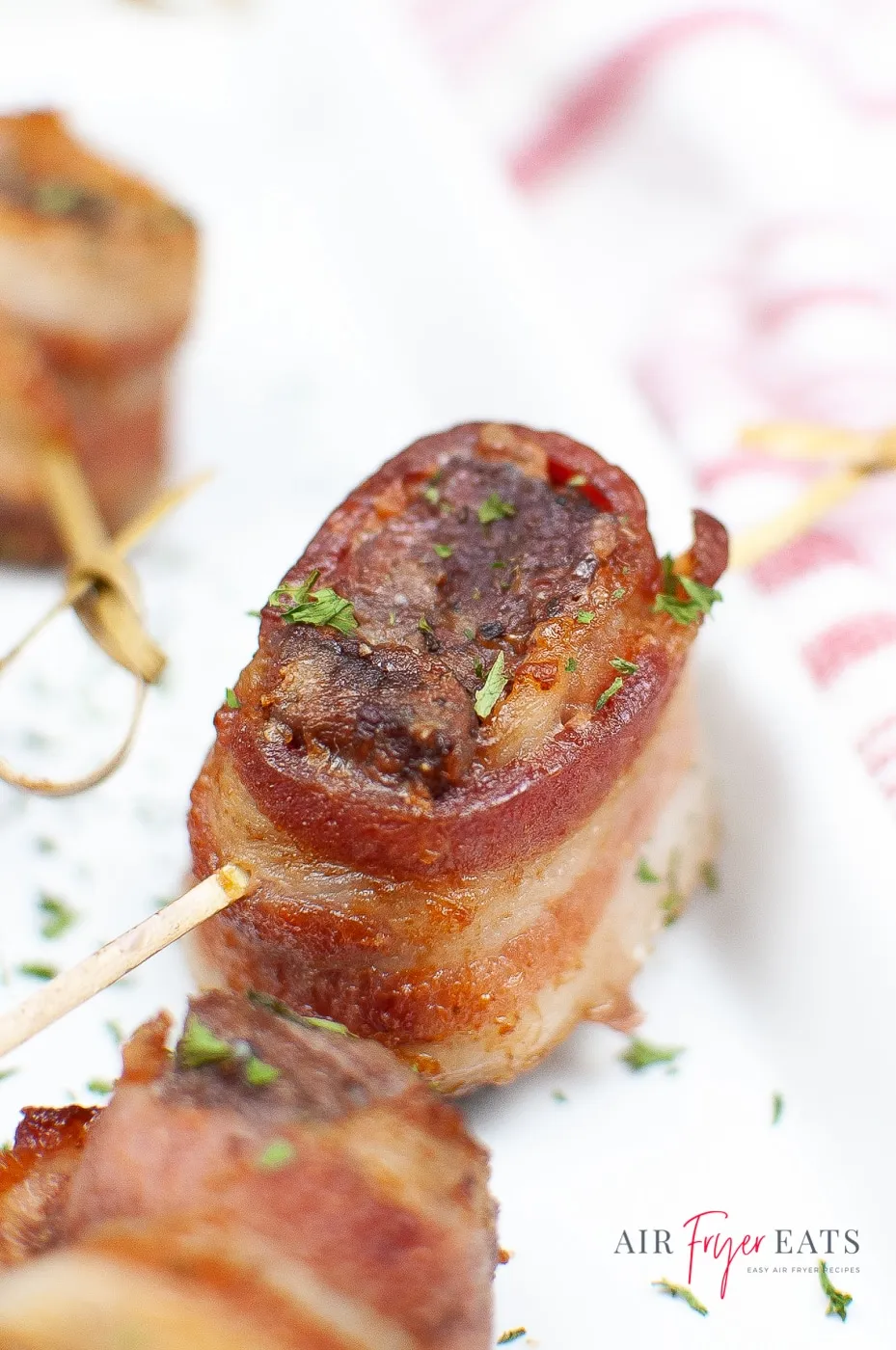 Air Fryer Bacon Wrapped Steak Bites