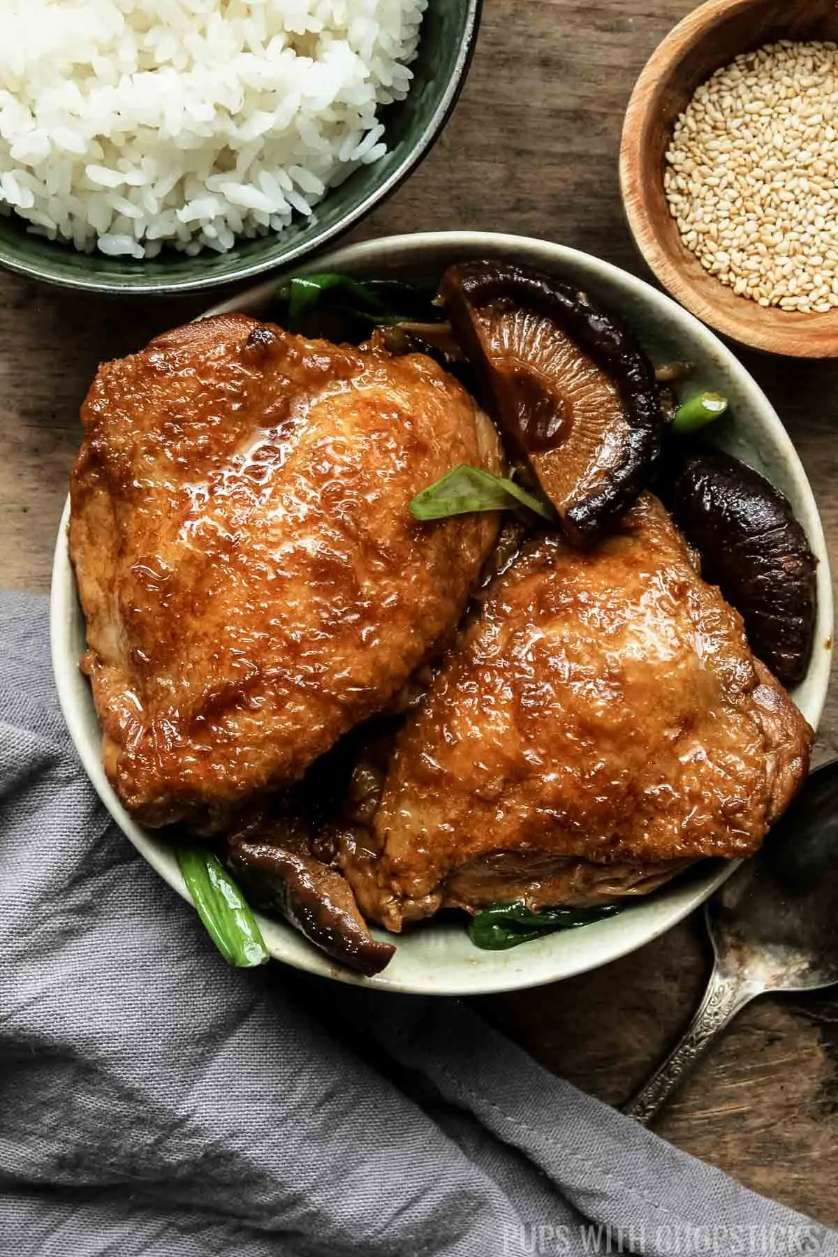 Chinese Braised Chicken with Mushrooms