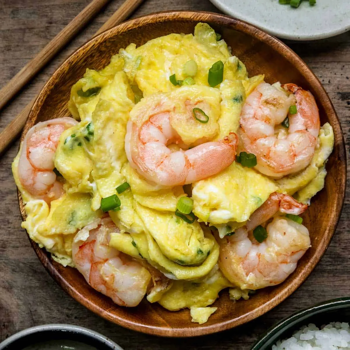 Chinese Scrambled Eggs and Shrimp