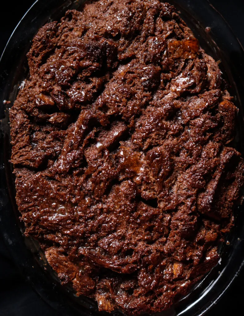 chocolate bread pudding.