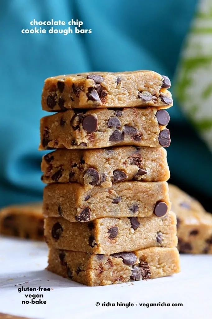 Chocolate Chip Cookie dough Bars- No Bake