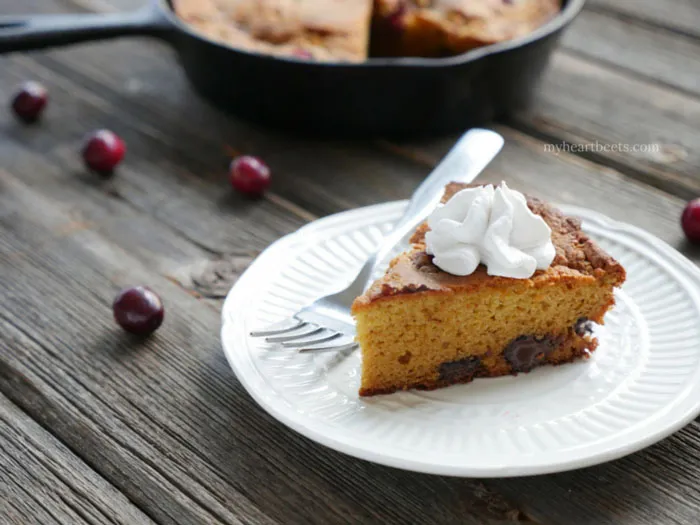 Chocolate Cranberry Skillet Cake