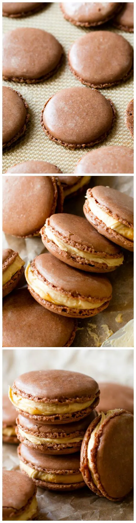 Chocolate Peanut Butter Macarons