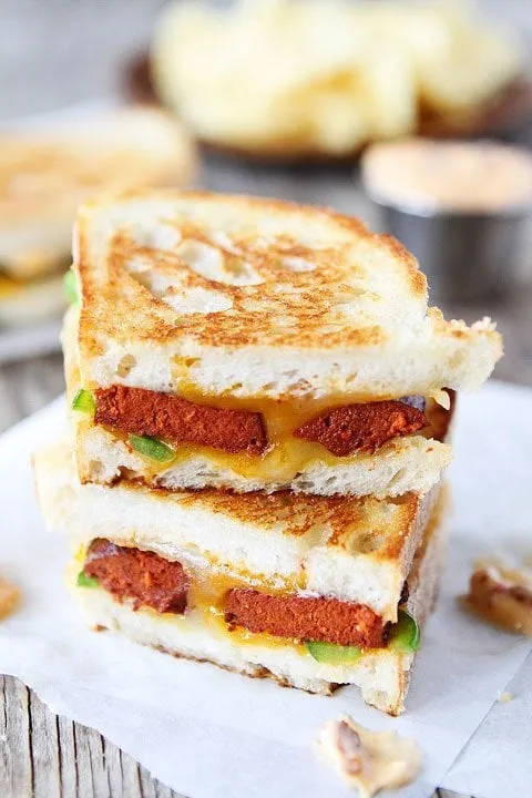 Chorizo Grilled Cheese with Chipotle Mayo
