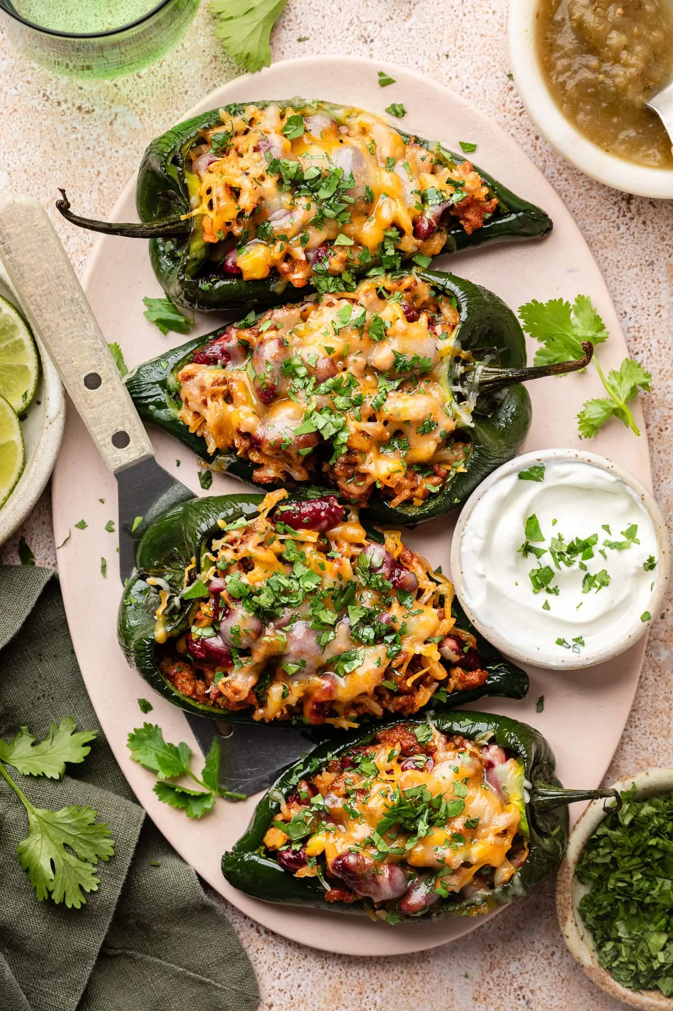 Chorizo-Stuffed Poblano Peppers