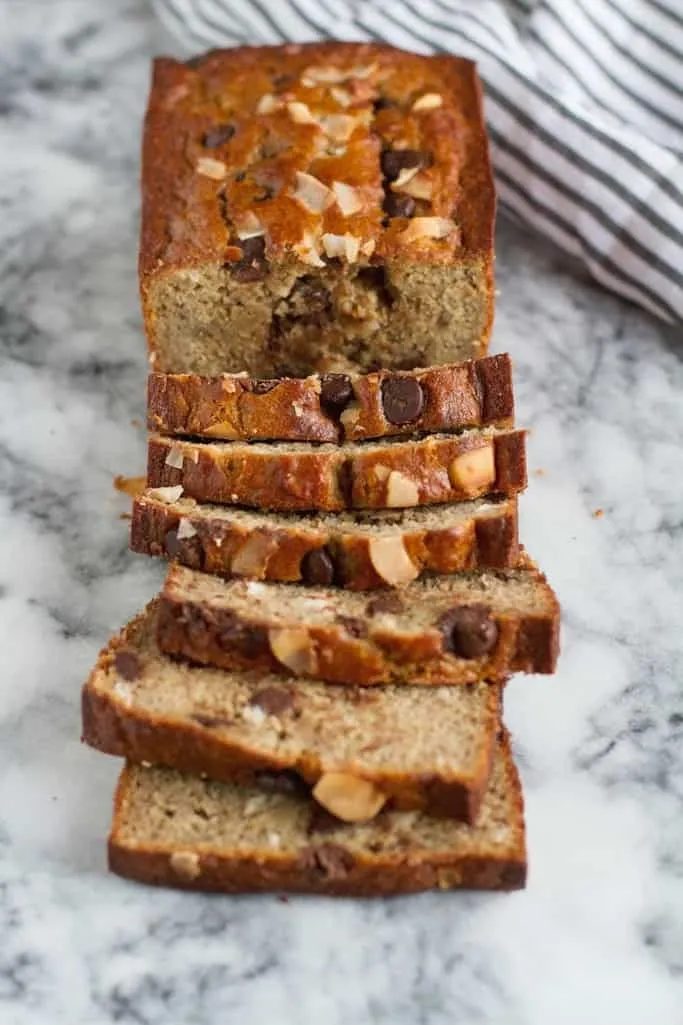 Coconut Chocolate Chip Banana Bread