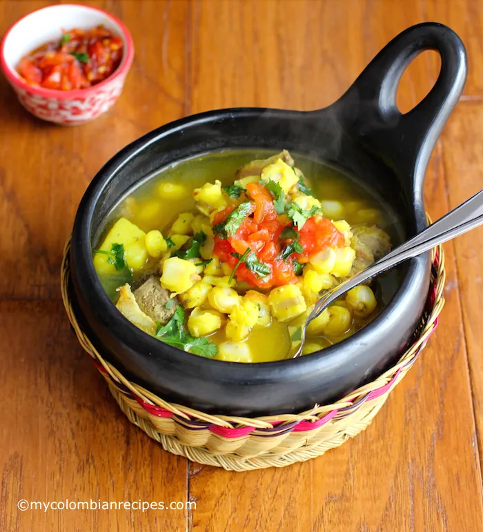 Colombian Yellow Hominy Soup
