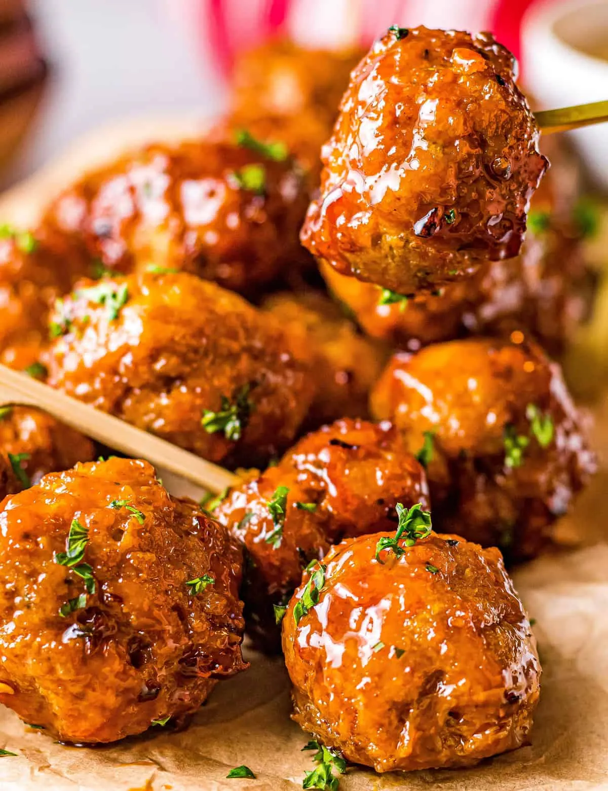 Air Fryer Firecracker Chicken Meatballs
