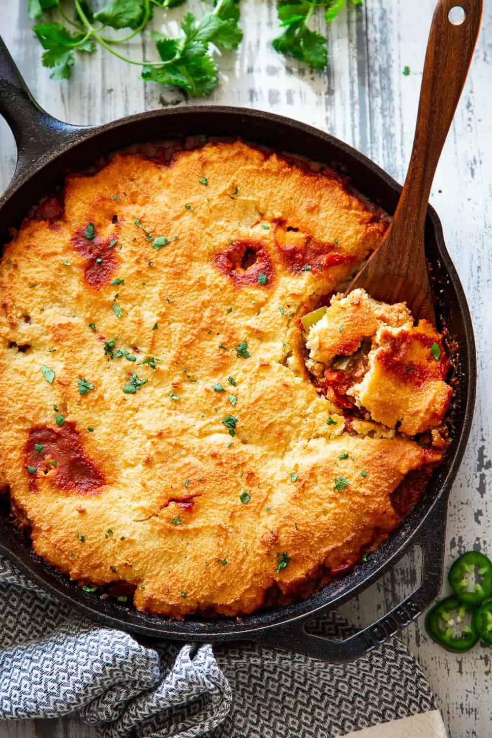 Cornbread Chili Skillet Pie {Paleo}