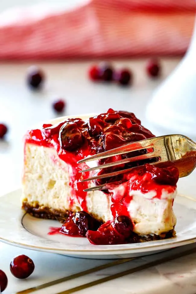 Cranberry Eggnog Cheesecake