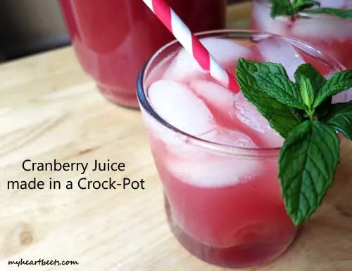 Cranberry Juice made in a Crock Pot