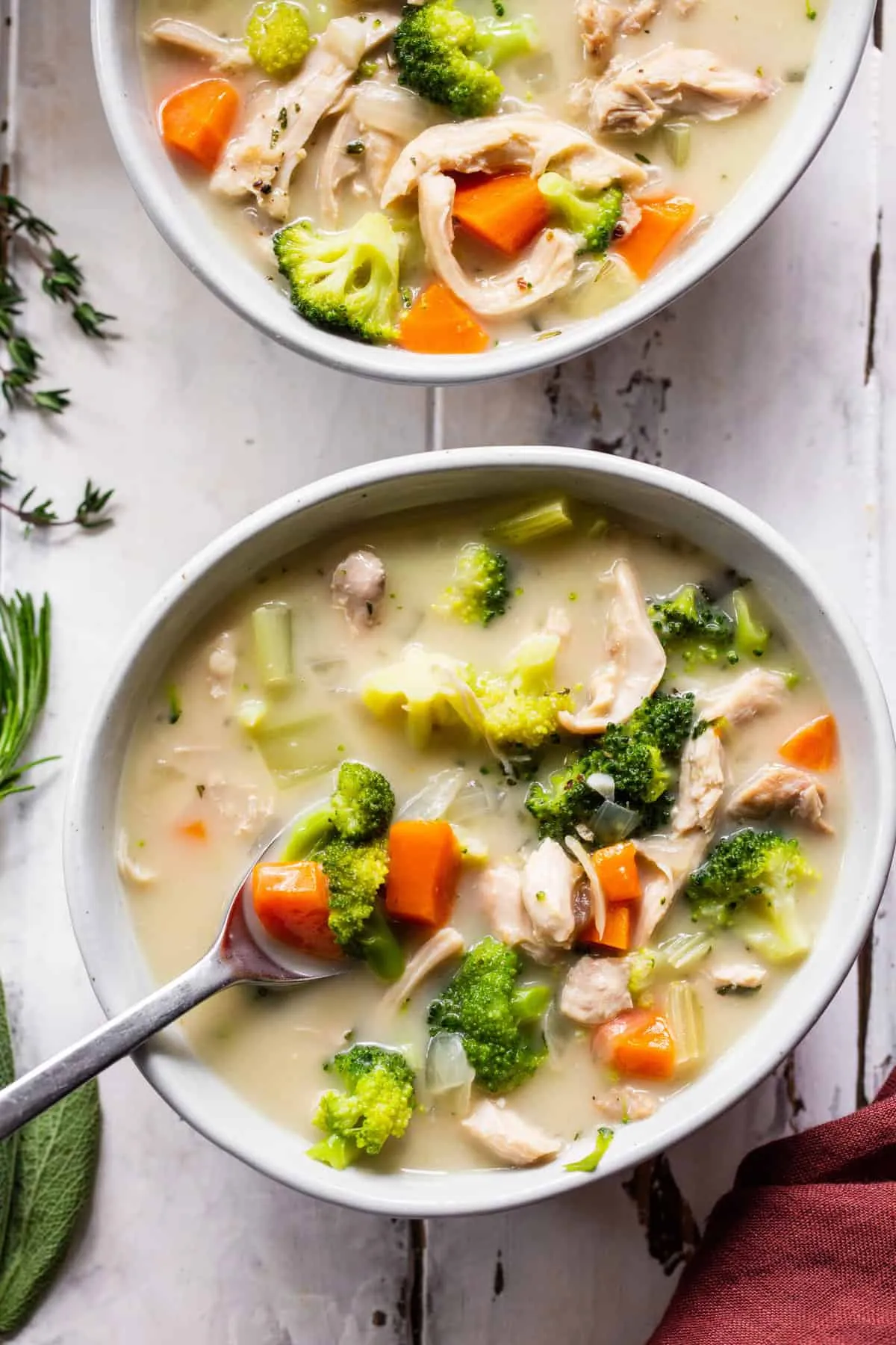 Creamy Chicken and Broccoli Soup {Paleo, Whole30}