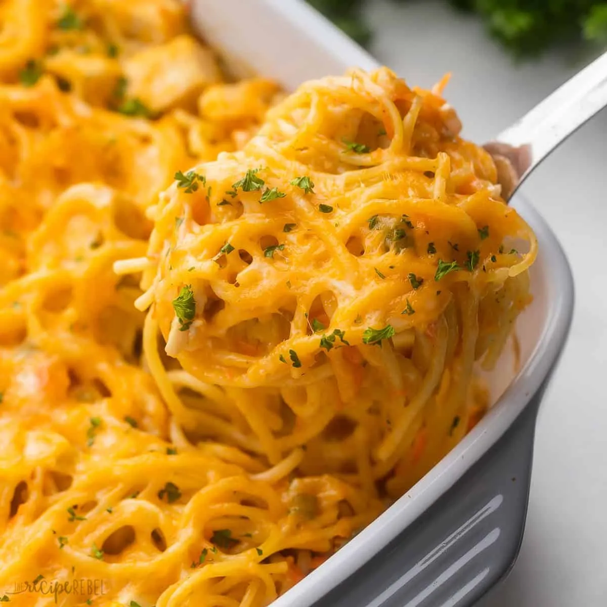 Creamy Chicken Spaghetti Bake