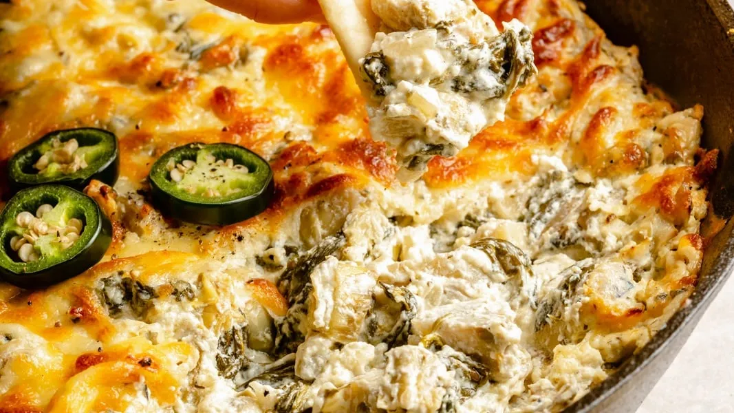 Creamy Jalapeño Spinach Artichoke Dip