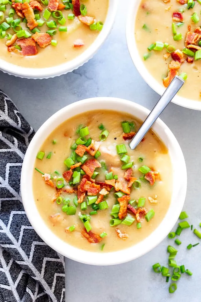 Creamy Potato Soup with Bacon {Whole30}