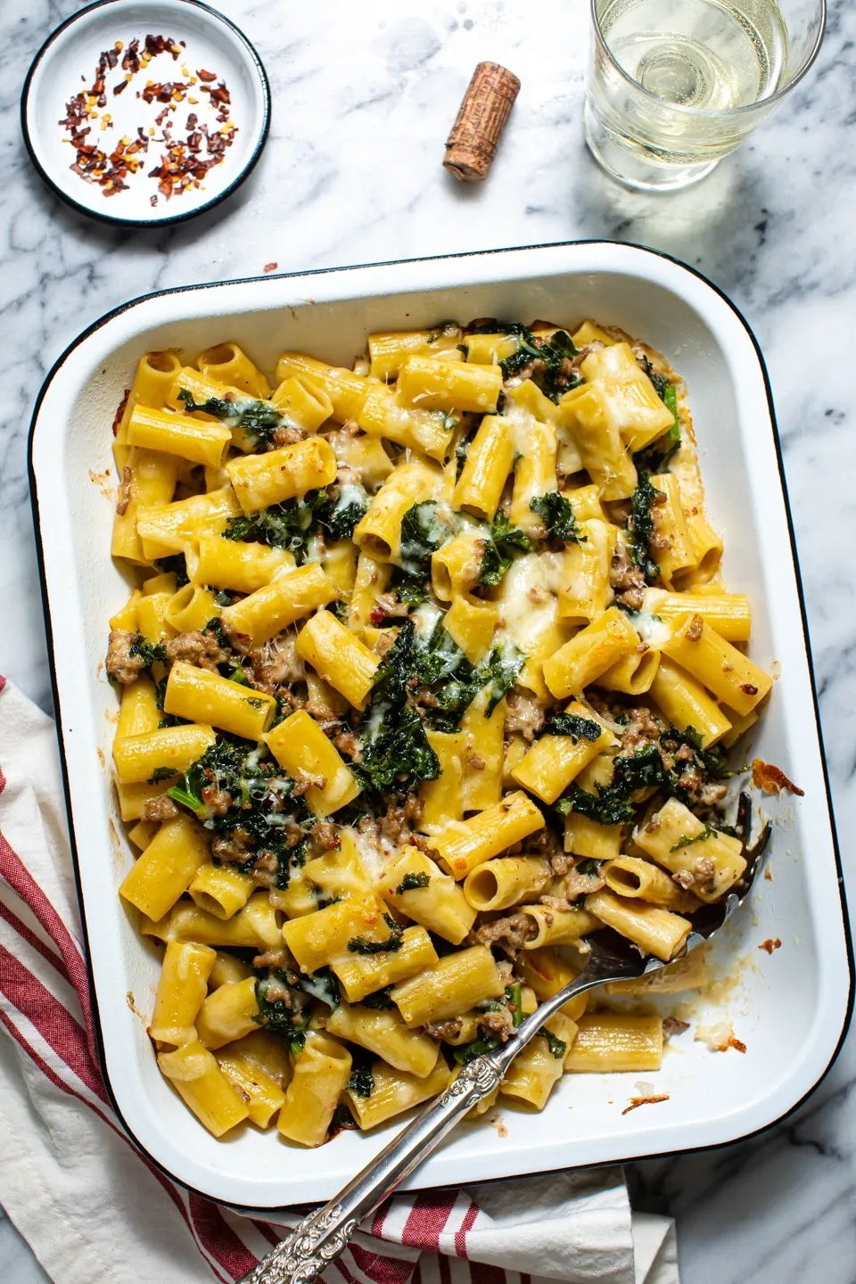Creamy Rigatoni With Sausage and Kale