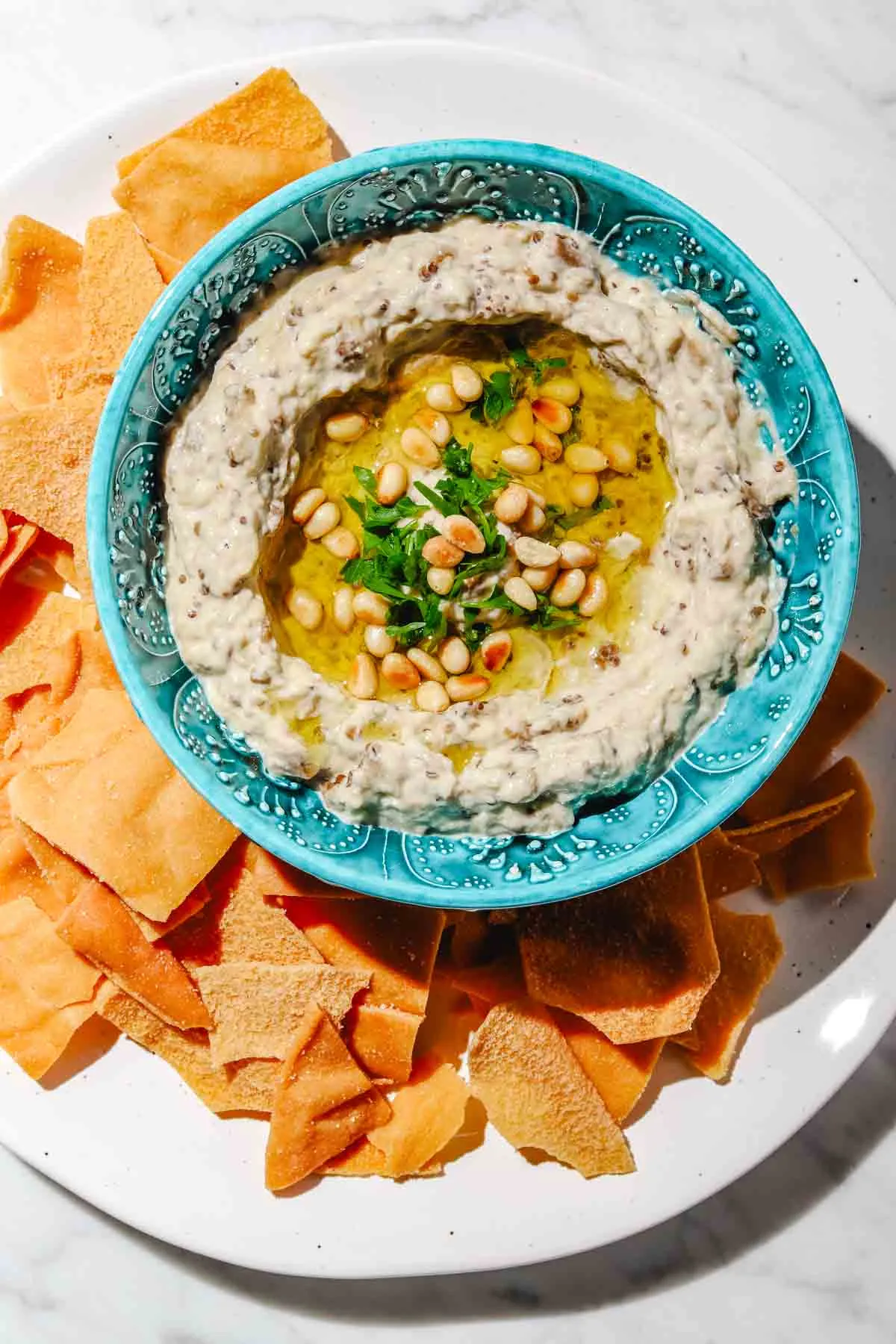 Creamy & Smokey Mutabal with Tahini