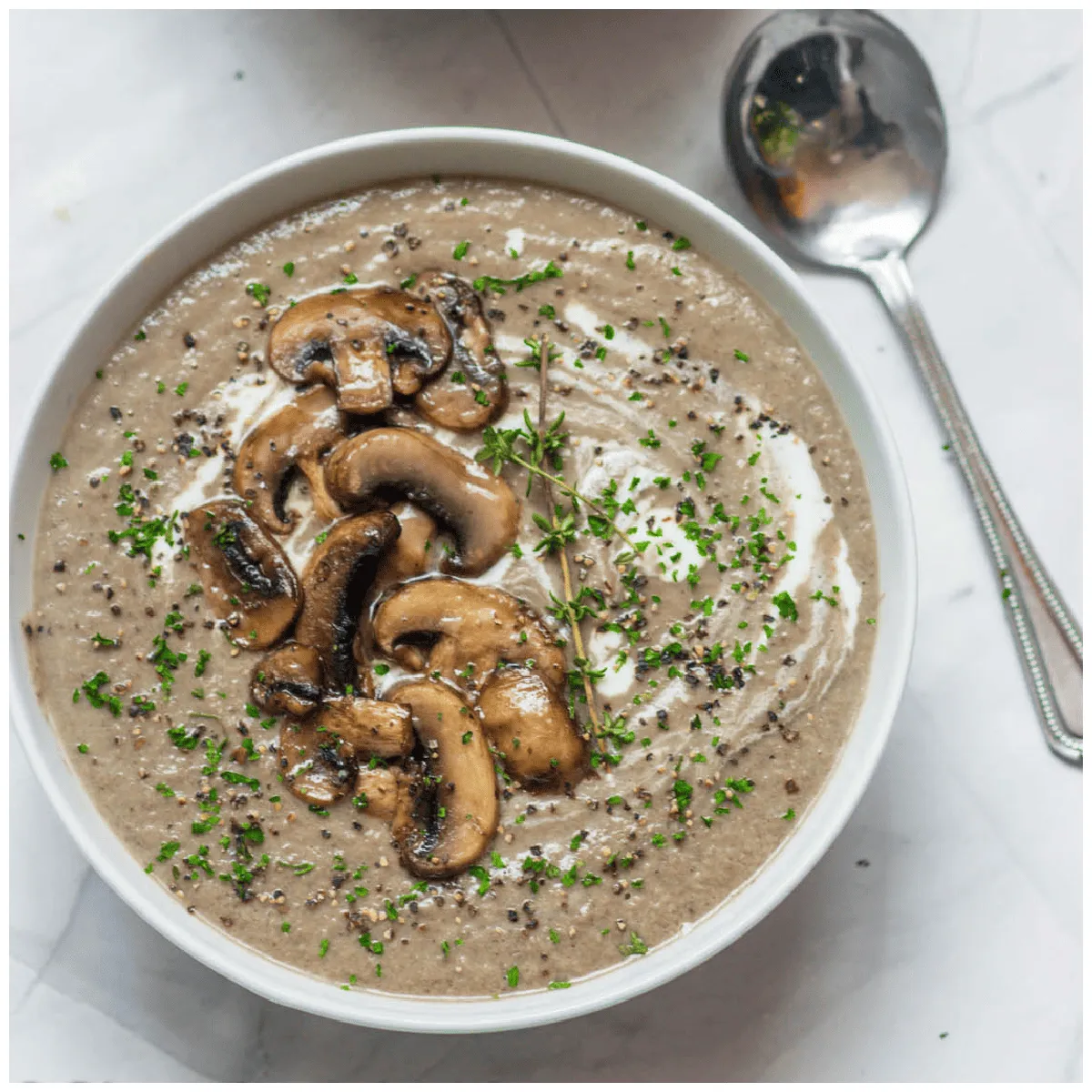 Creamy Vegan Mushroom Soup Recipe