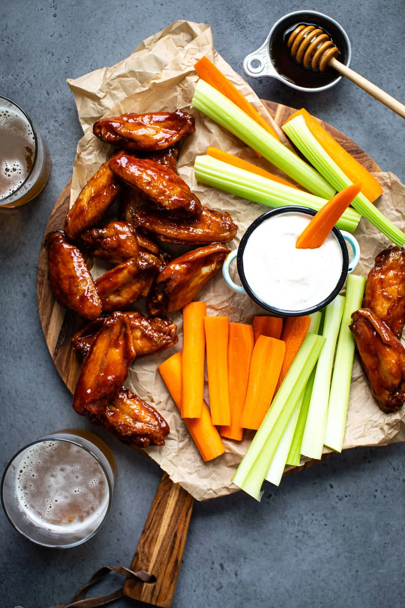 Crispy Baked Honey Chipotle Wings
