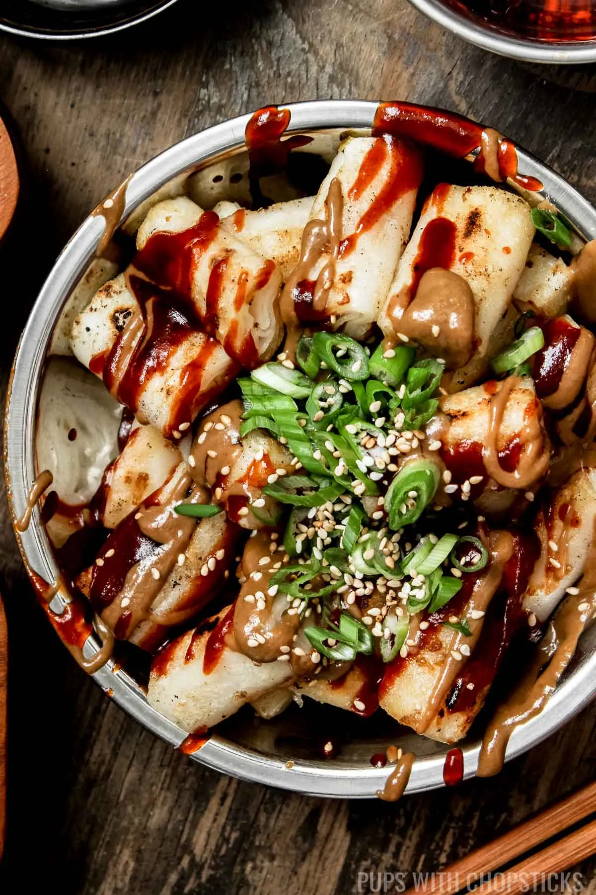 Crispy Cheung Fun + Spicy Hoisin & Maple Sesame Sauce