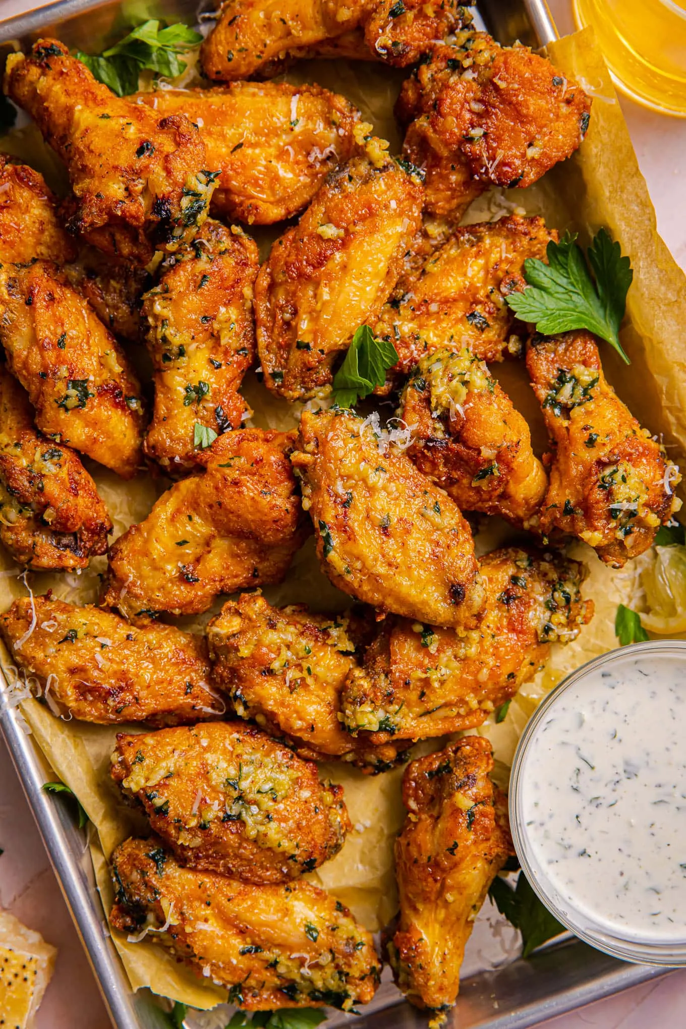 Crispy Garlic Parmesan Wings