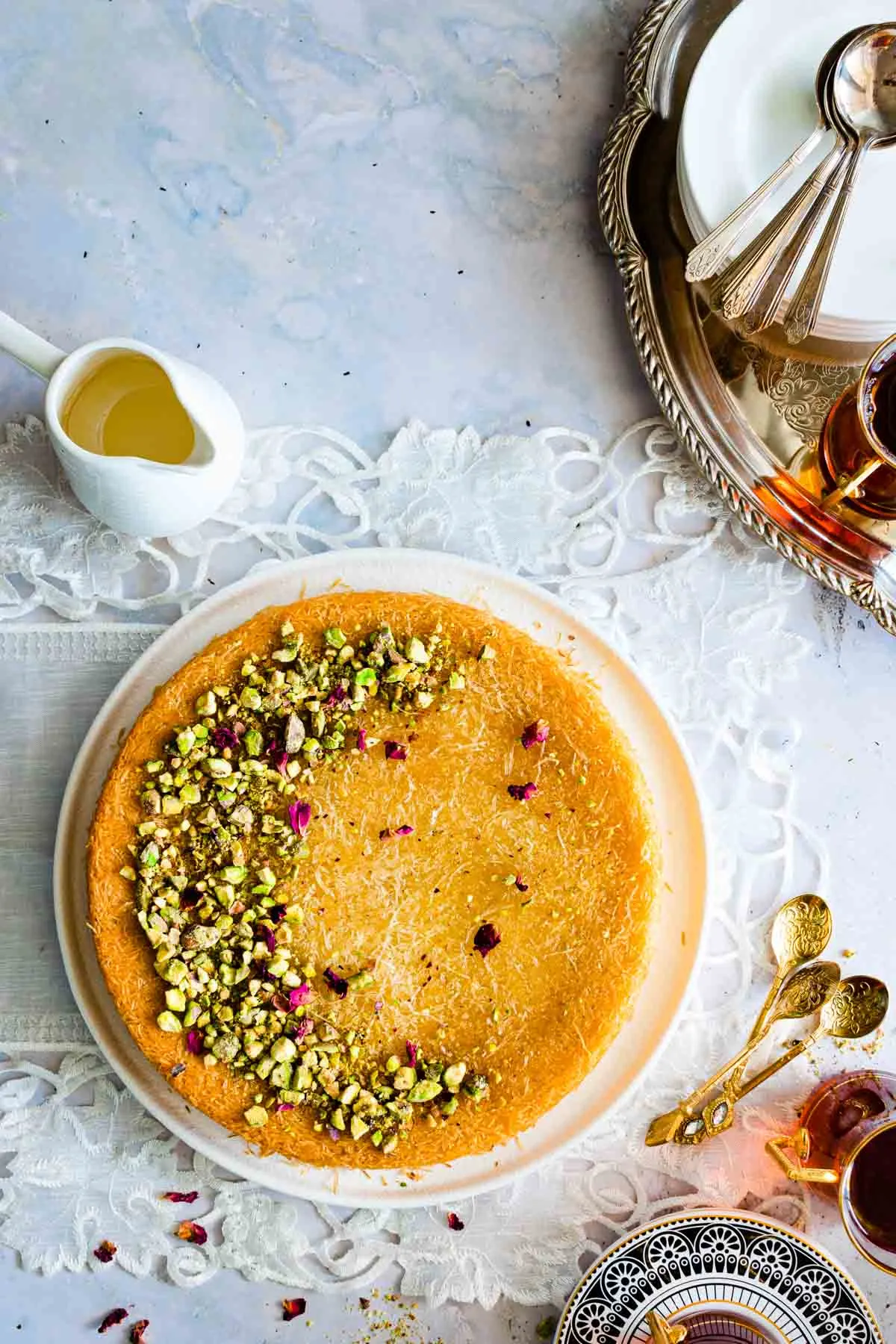 Crispy Kunafa with Mozzarella Cheese