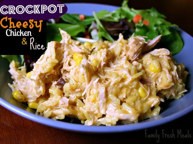 Crockpot Cheesy Chicken and Rice