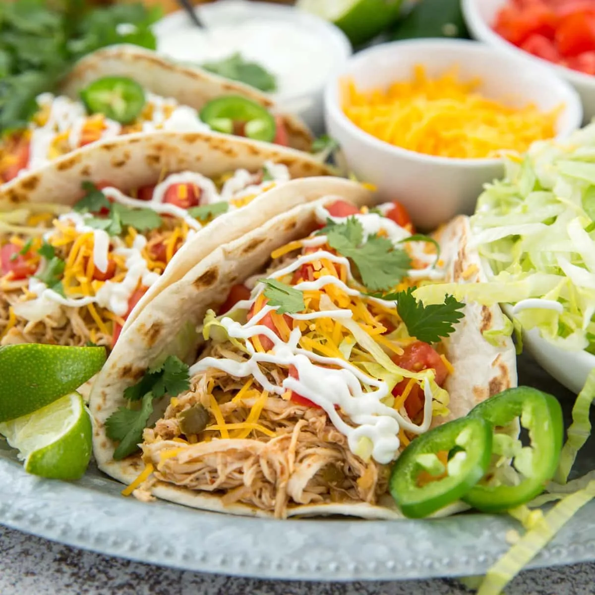 Crock Pot Chicken Tacos