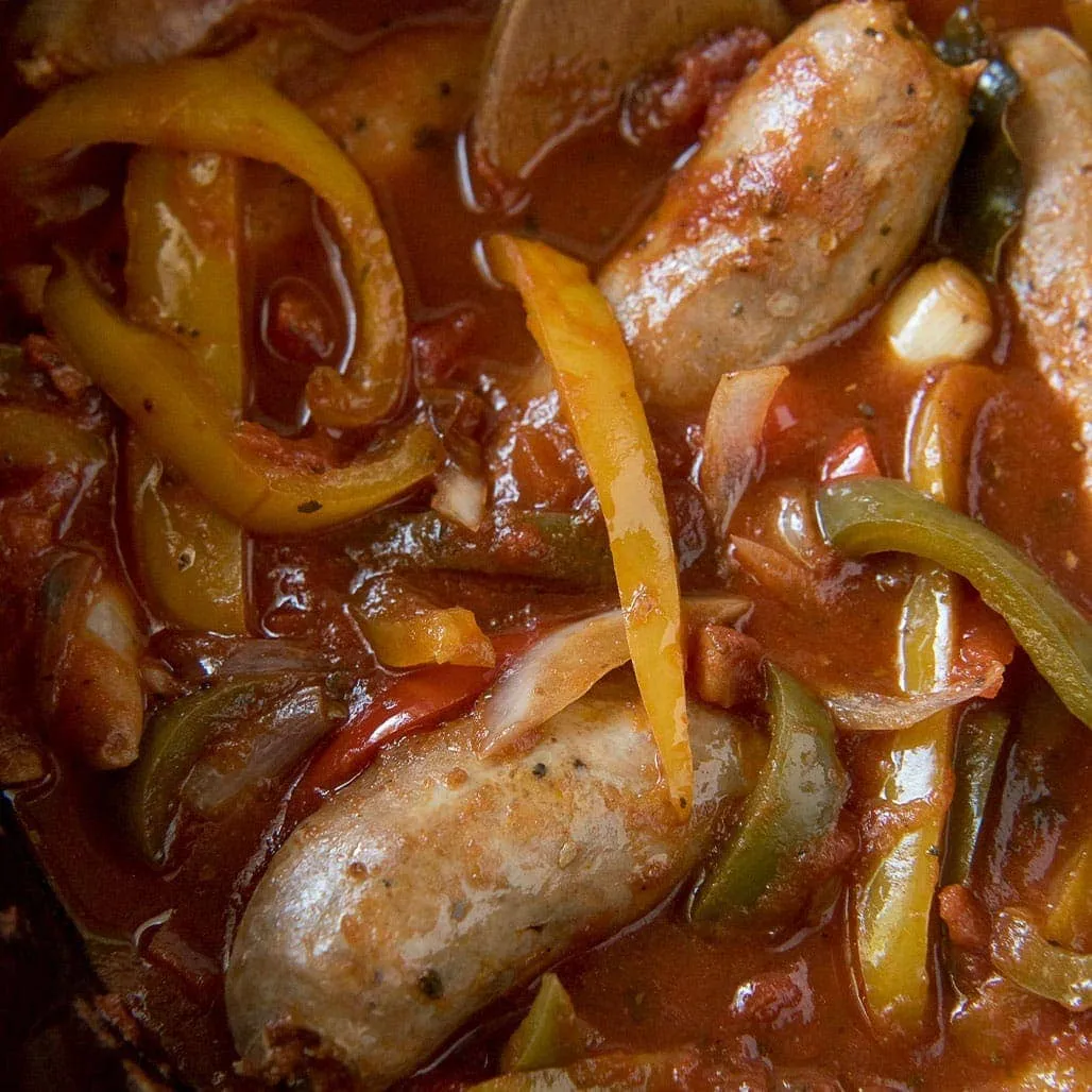Crock Pot Sausage and Peppers