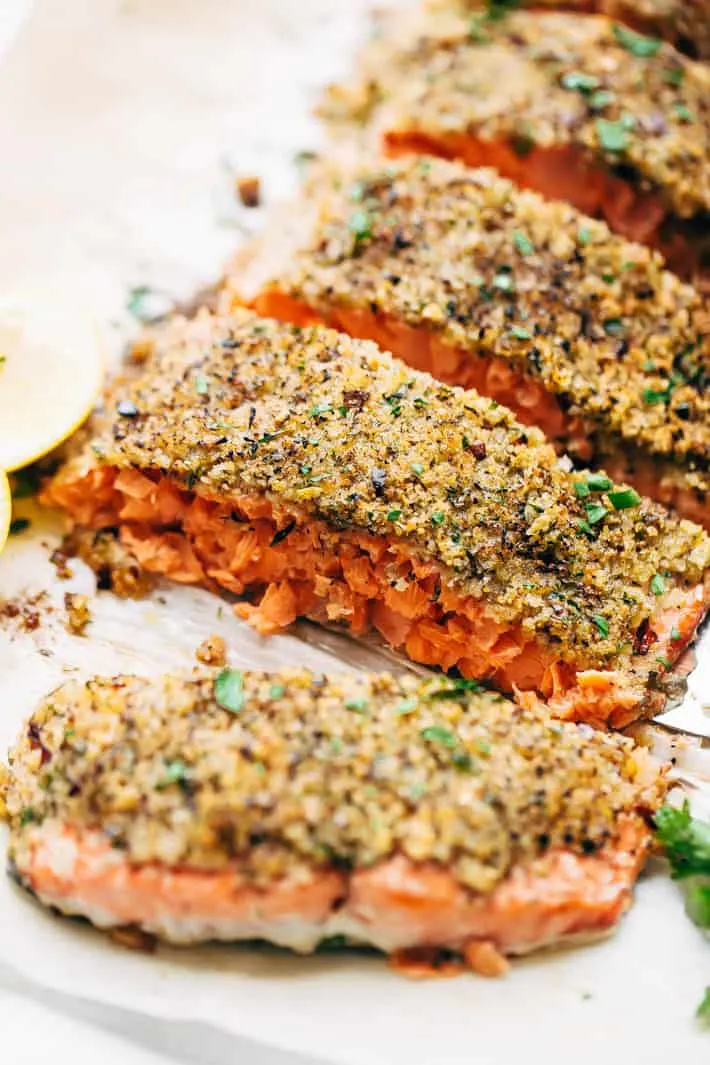 Crunchy Garlic Lemon Pepper Baked Salmon