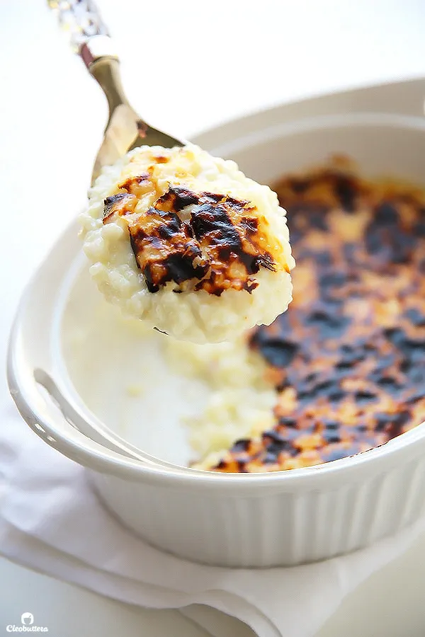 Dreamy Creamy Broiled Rice Pudding