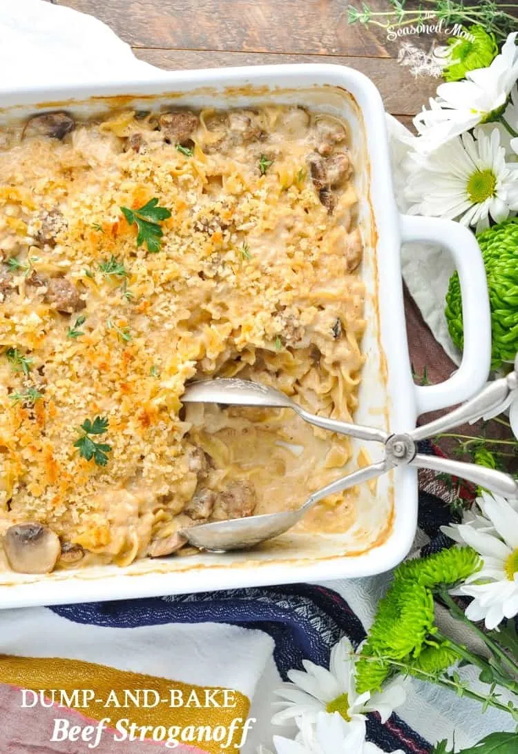 Dump-and-Bake Beef Stroganoff Casserole