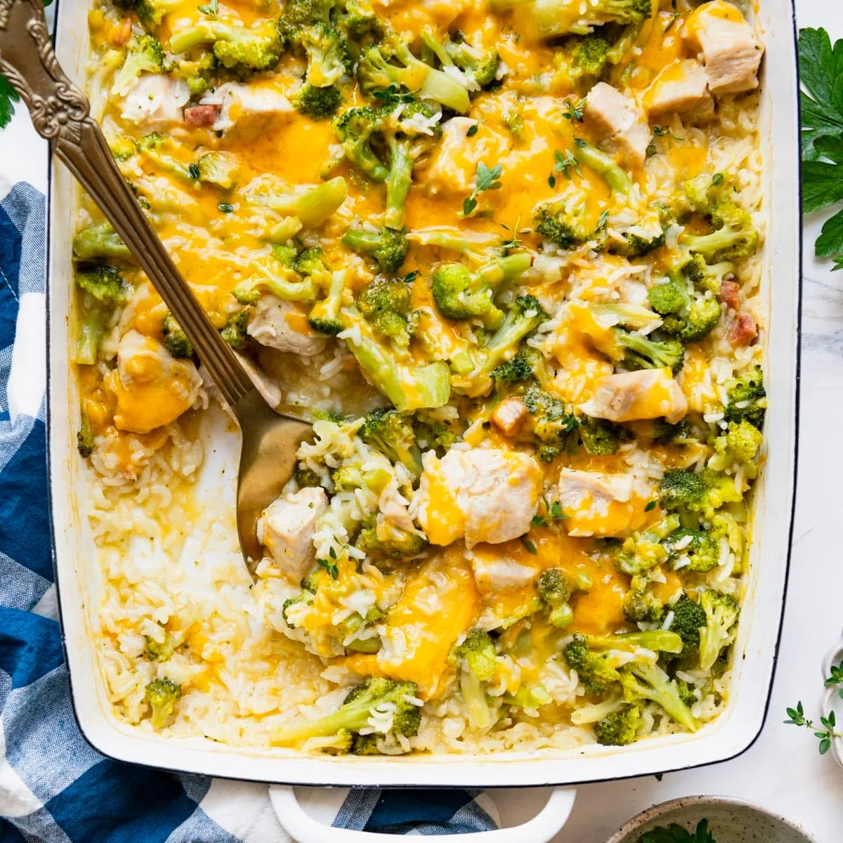 Dump-and-Bake Chicken Broccoli Rice Casserole
