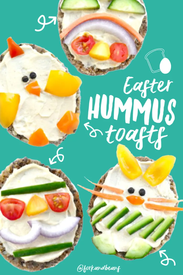 Easter Egg Hummus Toasts