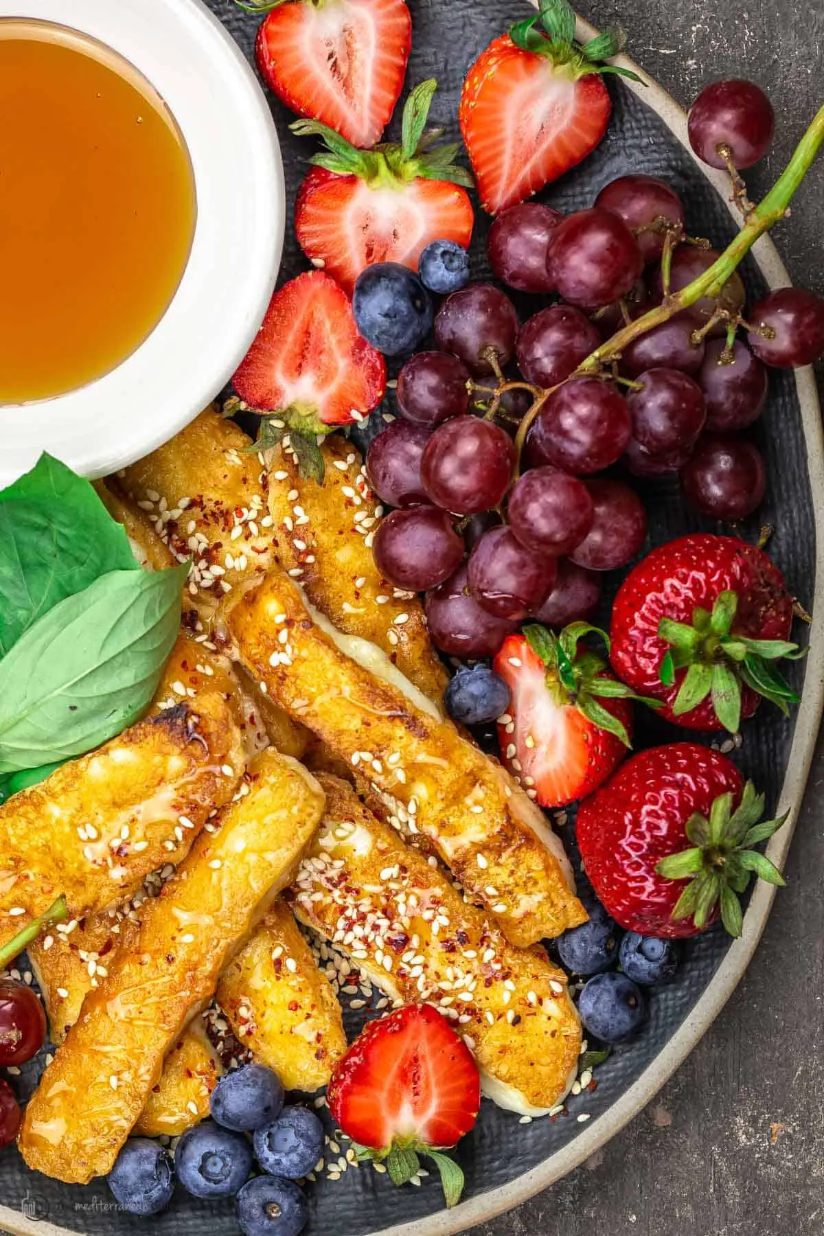 Easy Fried Halloumi Recipe with Warmed Honey