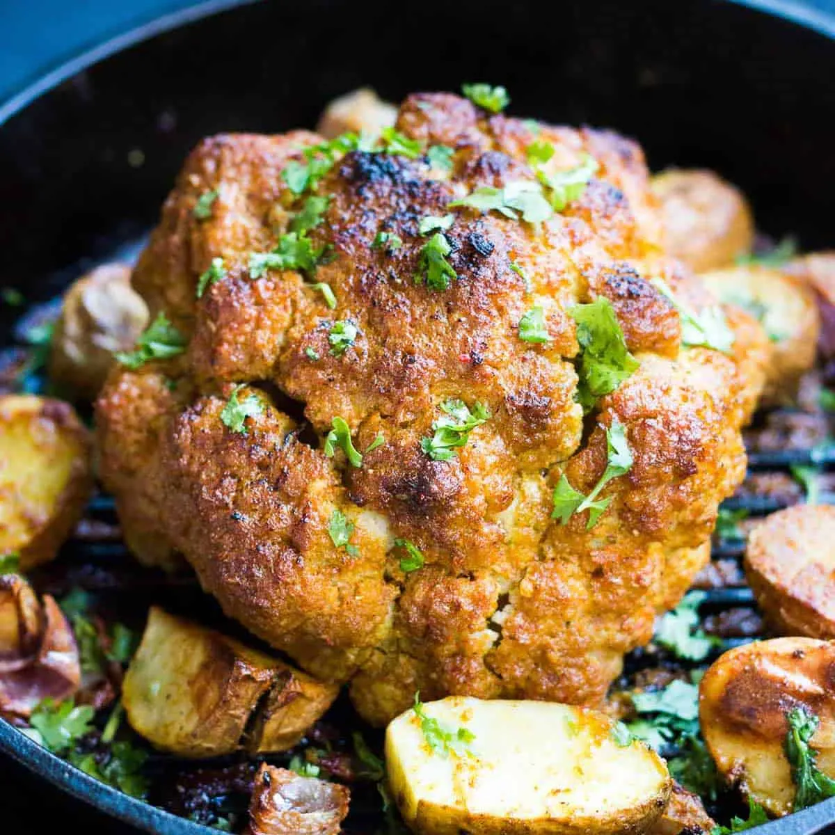 Easy Tandoori Whole Baked Cauliflower