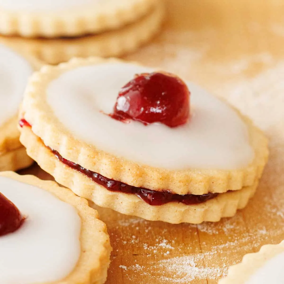 Empire Biscuits - Scottish Iced Double Shortbread Cookies