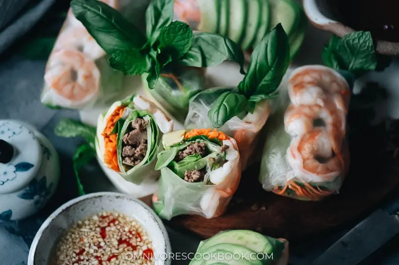 Fresh Spring Rolls with Shrimp