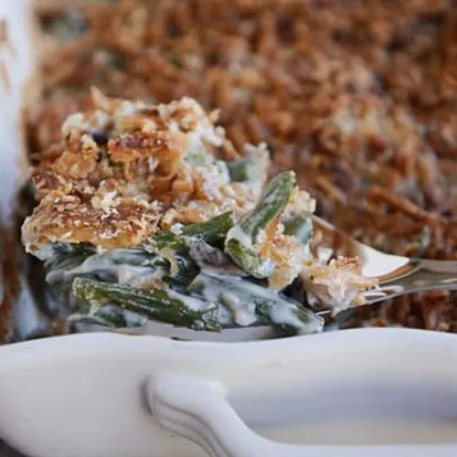 From-Scratch Green Bean Casserole with Extra Crunchy Topping