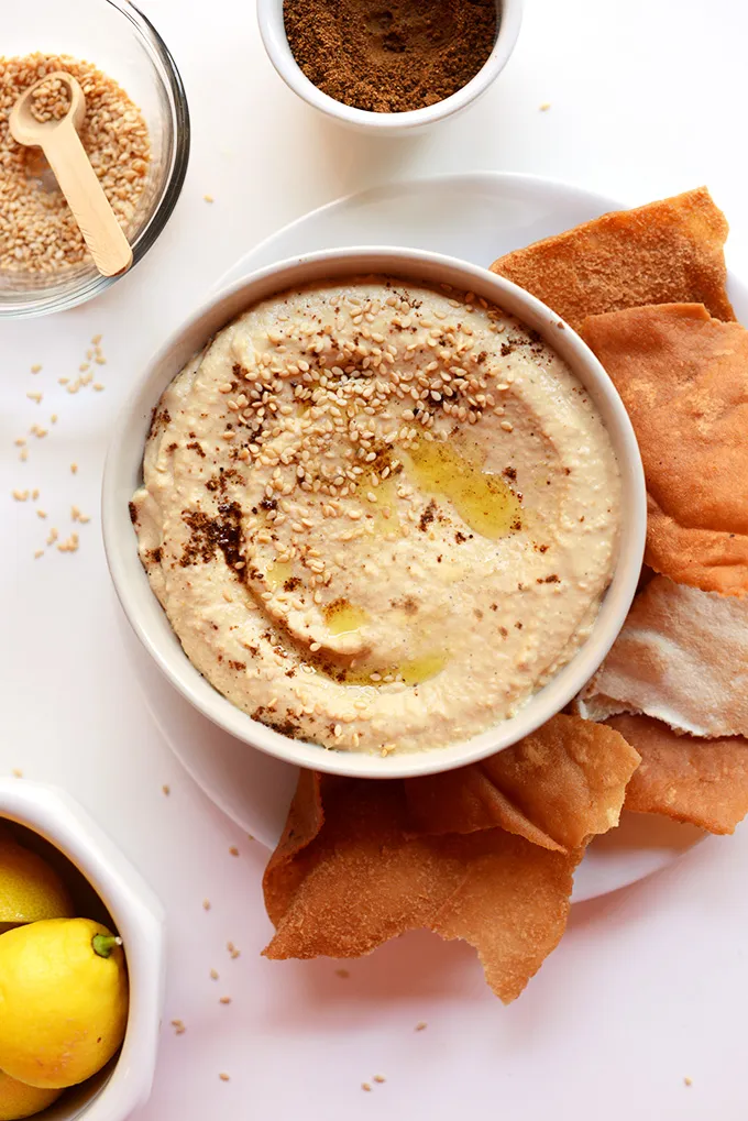 Garam Masala Hummus with Toasted Sesame Seeds